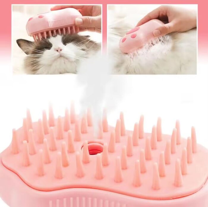 Cepillo para mascota con vapor