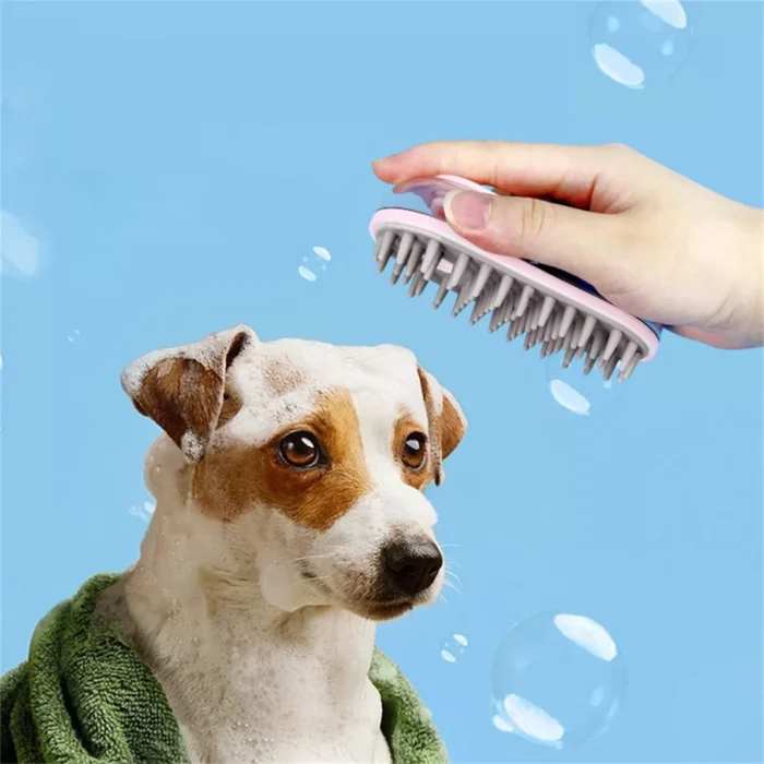 Cepillo Dispensador Champú Mascotas