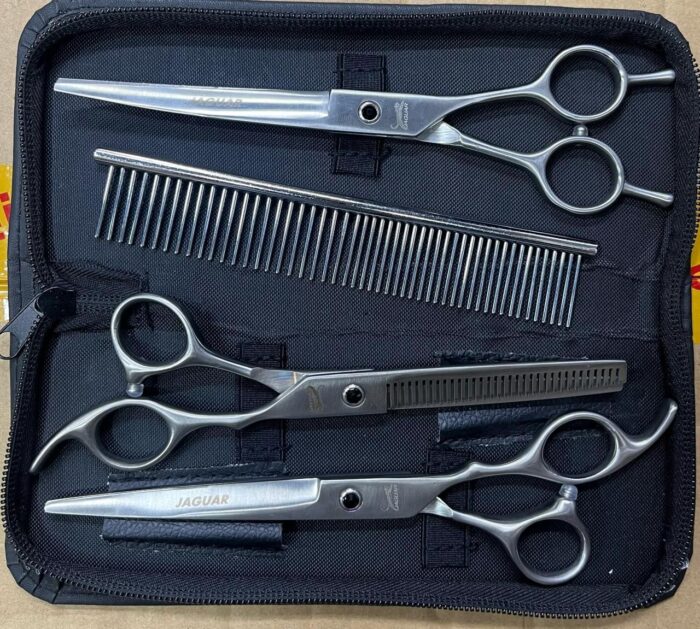 KIT TIJERAS X 3 MAS PEINE PARA MASCOTAS