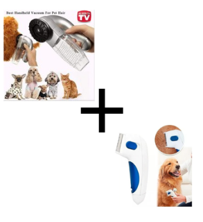 Combo quita pulga + aspiradora de mascota