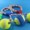 Juguete para mascota con pelota y agarre