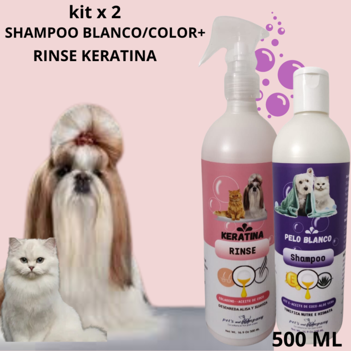 SHAMPOO BLANCO/COLOR- RINSE KERATINA 500