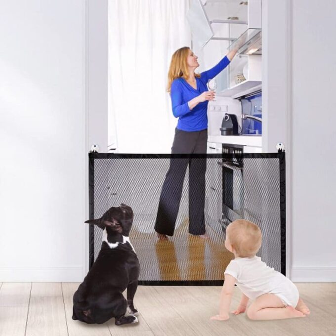 Puerta Para Mascotas Y Bebes Malla