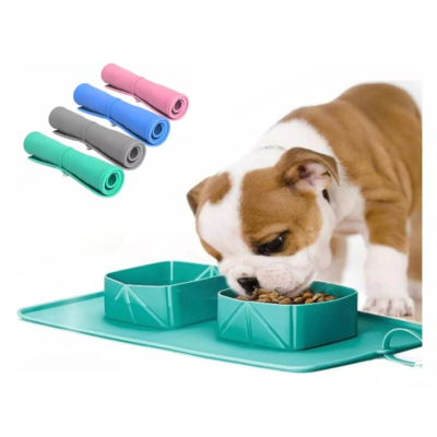 Bebedero Comedor Plegable Para Mascotas