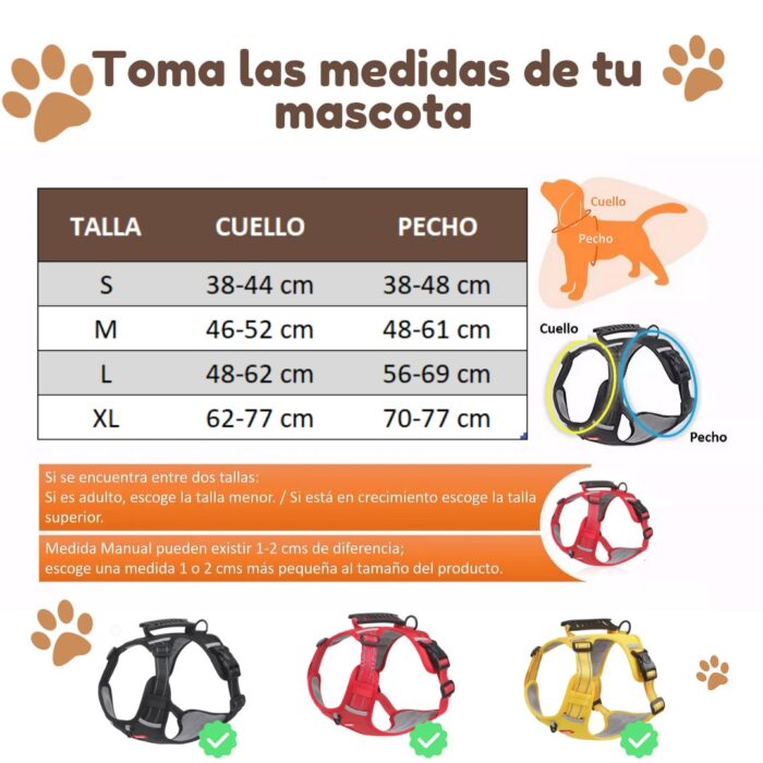 Arnes Pechera Chaleco Para Perros Razas