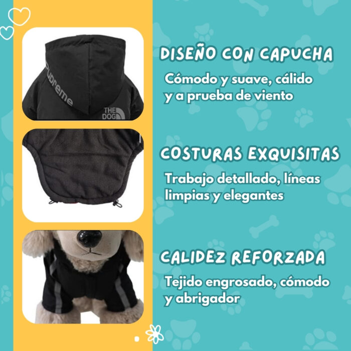 CHAQUETA TÉRMICA IMPERMEABLE PARA PERROS
