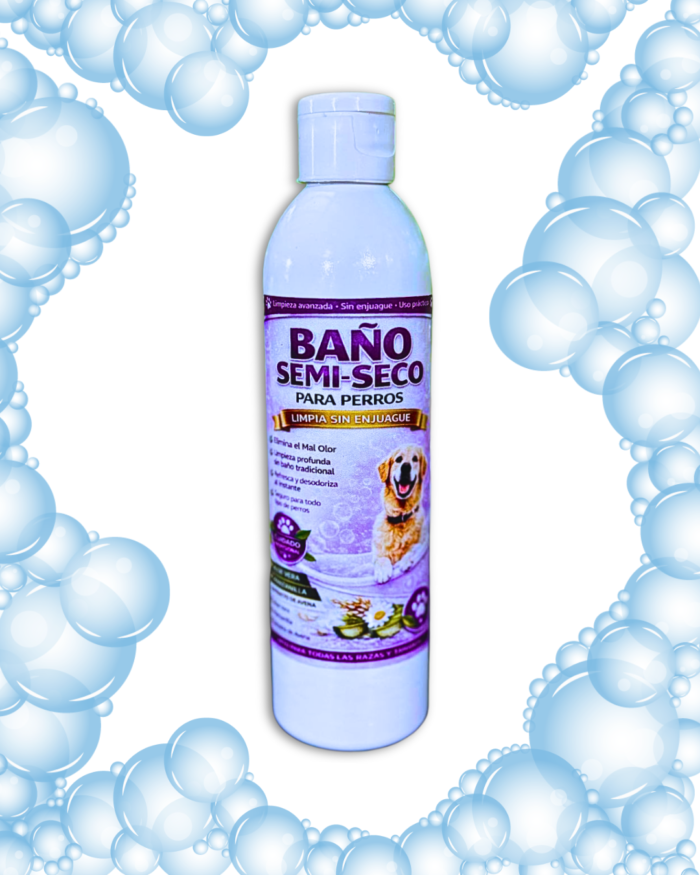 BAÑO SEMI SECO PARA PERROS con espuma