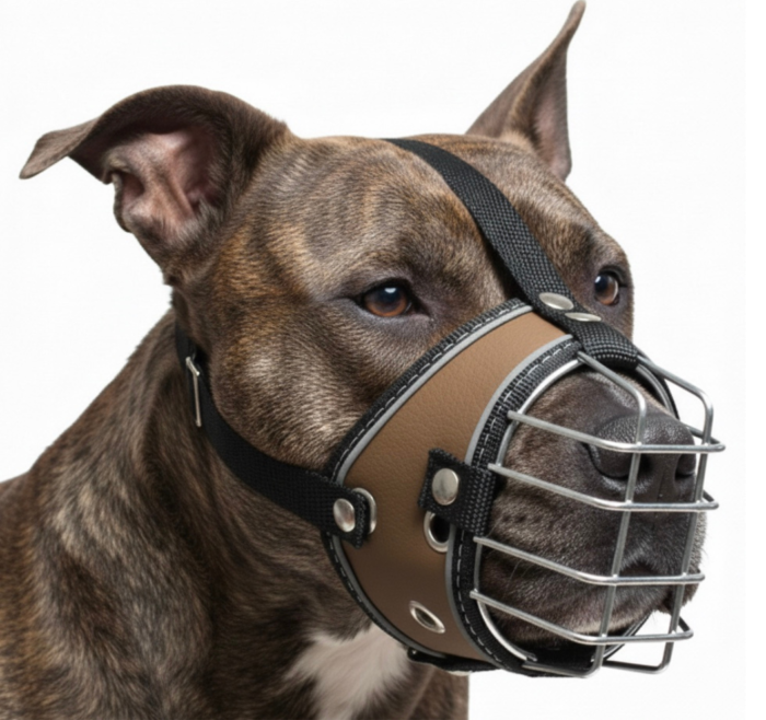 BOZAL PARA PERRO CON CANASTILLA METALICA